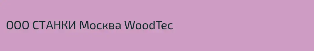 ООО СТАНКИ Москва WoodTec